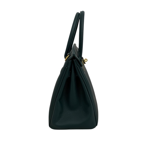 Elegant Green Leather Handbag - Picture 2 of 10